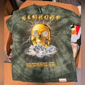 Diamond Supply Co Gold Skull Tee Men’s Sz M BNWT Rare tye dyed